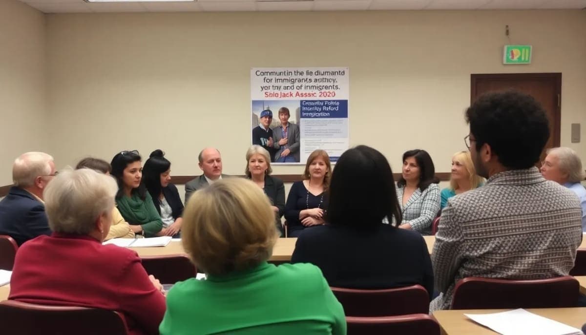 Community meeting discussing immigration reform in Westchester County, NY.