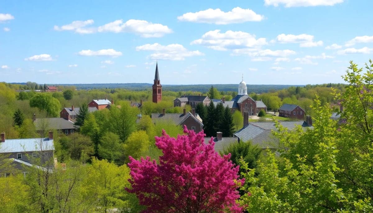 Scenic view of Connecticut showcasing local spring scenery.