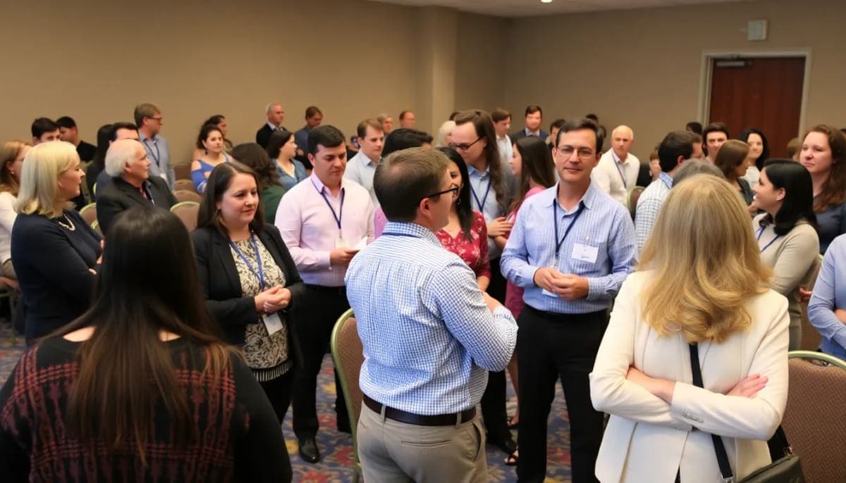 Educational leaders discussing STEM initiatives at SUNY Westchester.